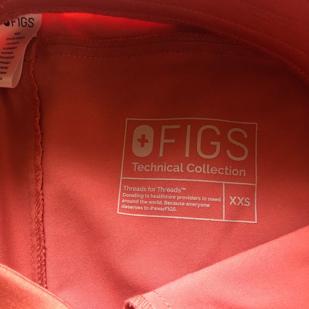 Figs CORAL kade scrub pants XXS - Picture 2 of 3